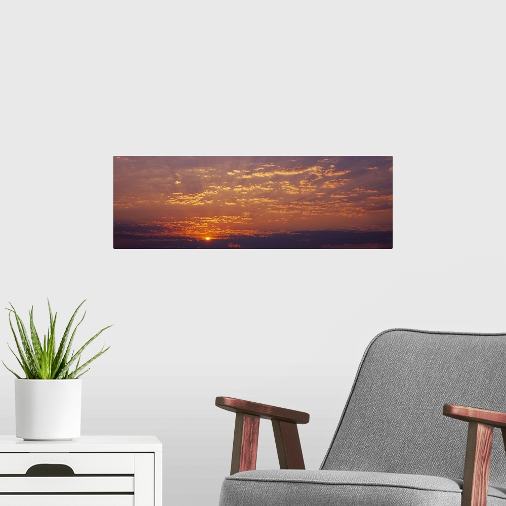 A modern room featuring Sunrise over the valley, Prickly Pear Valley, Montana