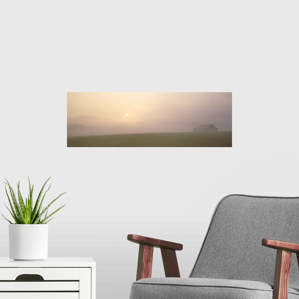 A modern room featuring Tennessee, Townsend, sunrise