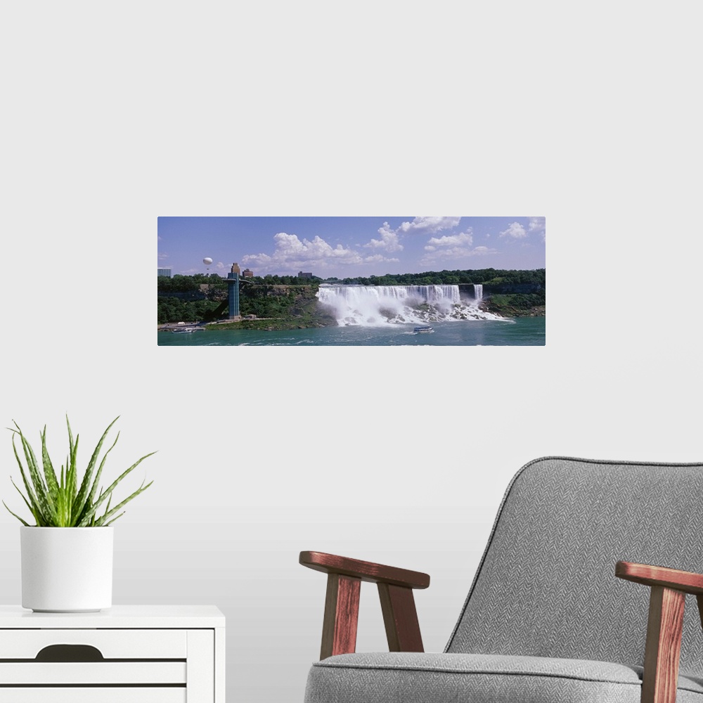 A modern room featuring The American Falls Niagara Ontario Canada