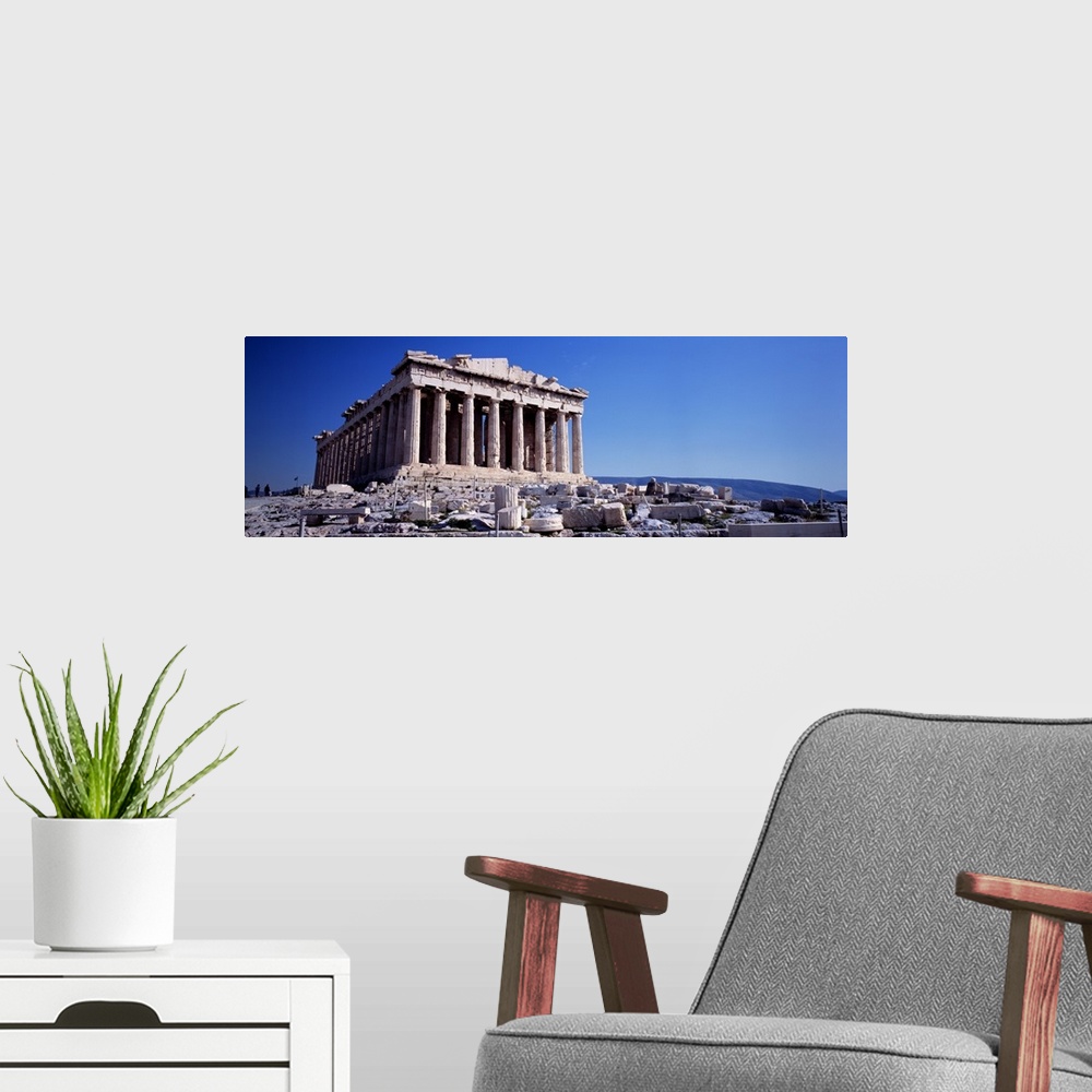 A modern room featuring The Parthenon Athens Greece