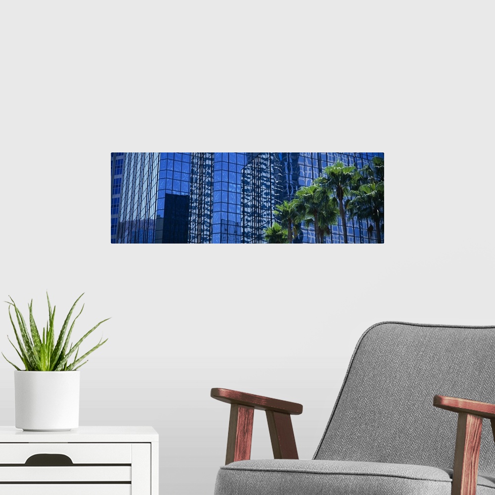 A modern room featuring Trees in front of buildings, Tampa, Florida