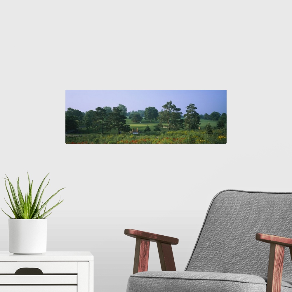 A modern room featuring Trees on a golf course, Des Moines Golf And Country Club, Des Moines, Iowa
