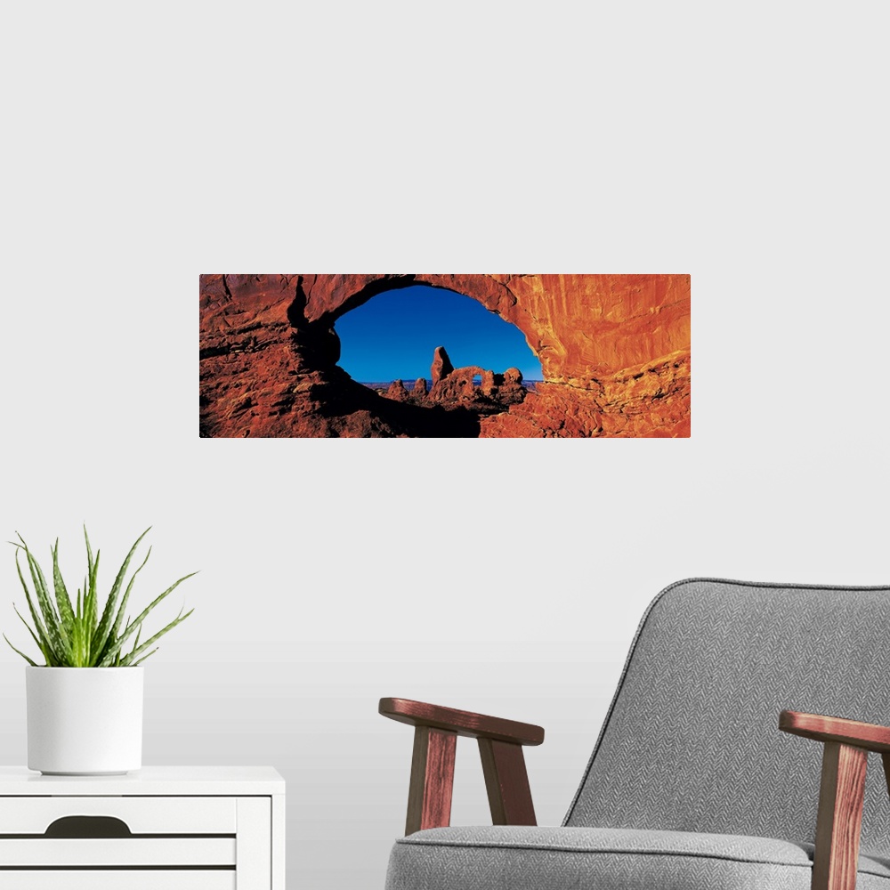 A modern room featuring Turret Arch thru North Window Arches National Park UT