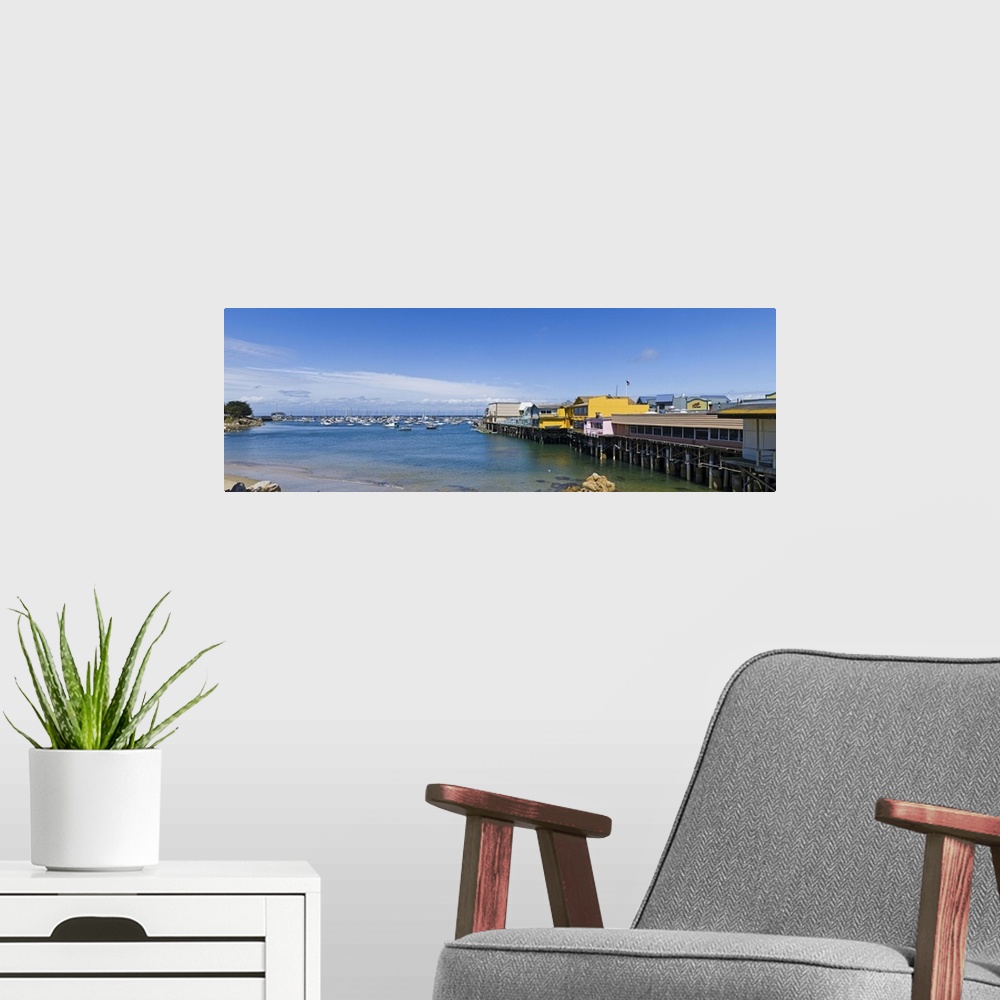 A modern room featuring Wharf over an ocean, Fisherman's Wharf, Monterey, California, USA