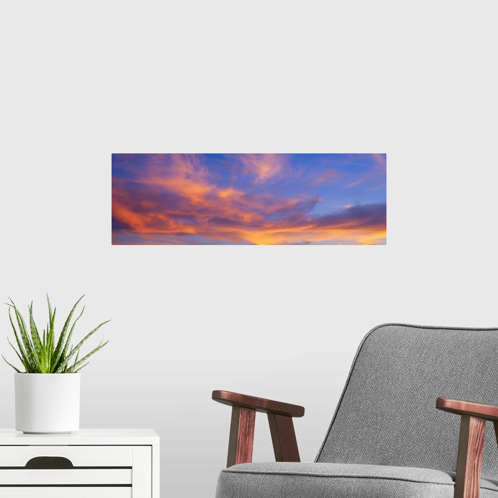 A modern room featuring Wispy Clouds