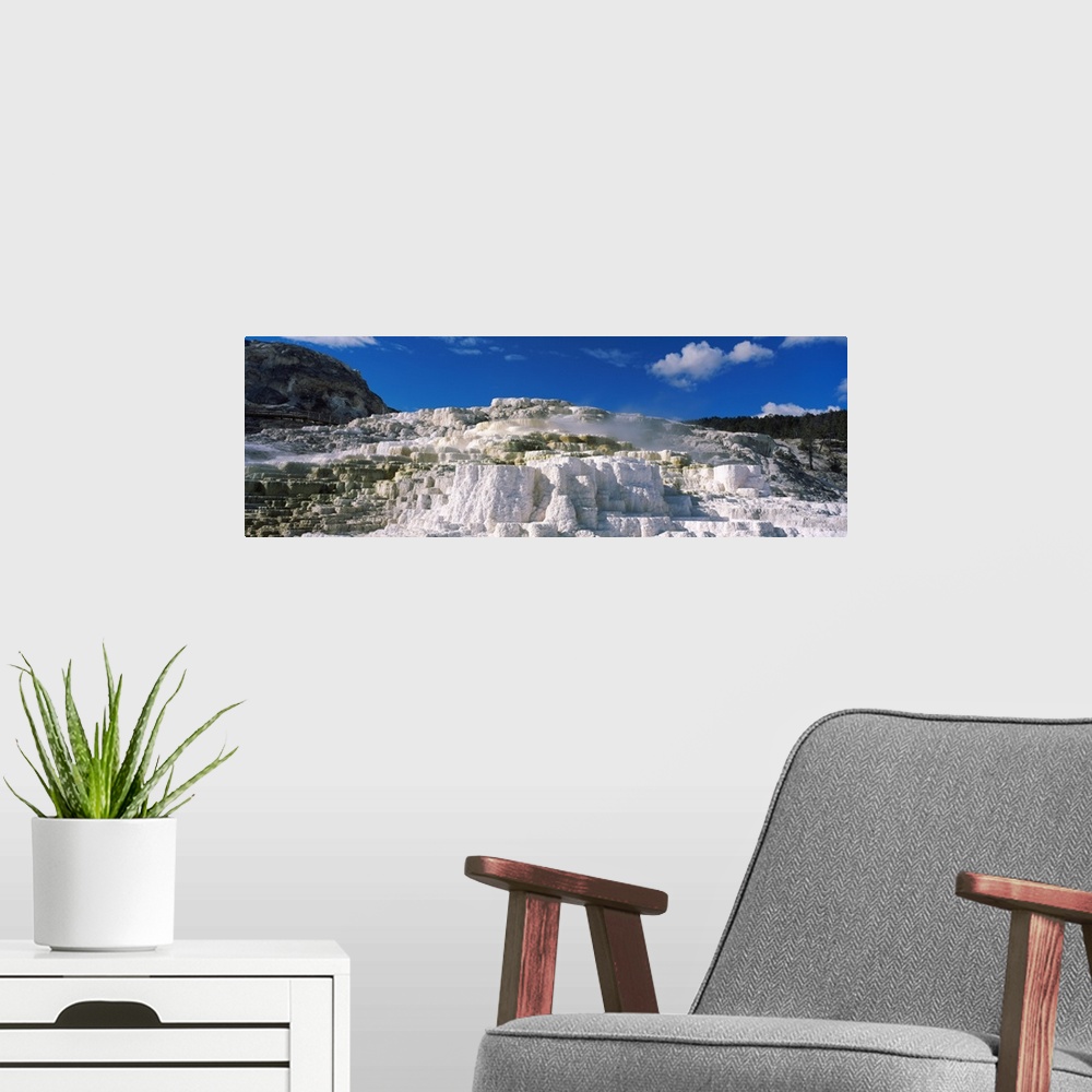 A modern room featuring Wyoming, Mammoth Hot Springs