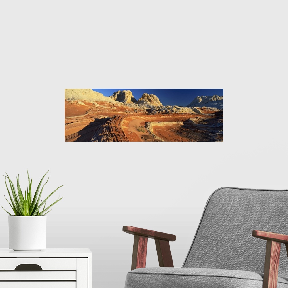 A modern room featuring Sandstone formations, White Pockets, Paria Plateau, Northern Arizona