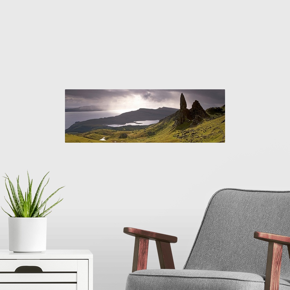 A modern room featuring The Old Man of Storr, Isle of Skye, Inner Hebrides, Scotland, UK