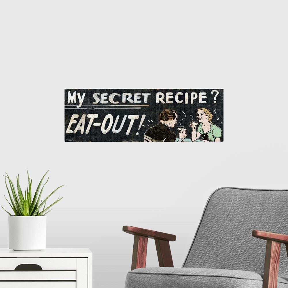 A modern room featuring My Secret Recipe