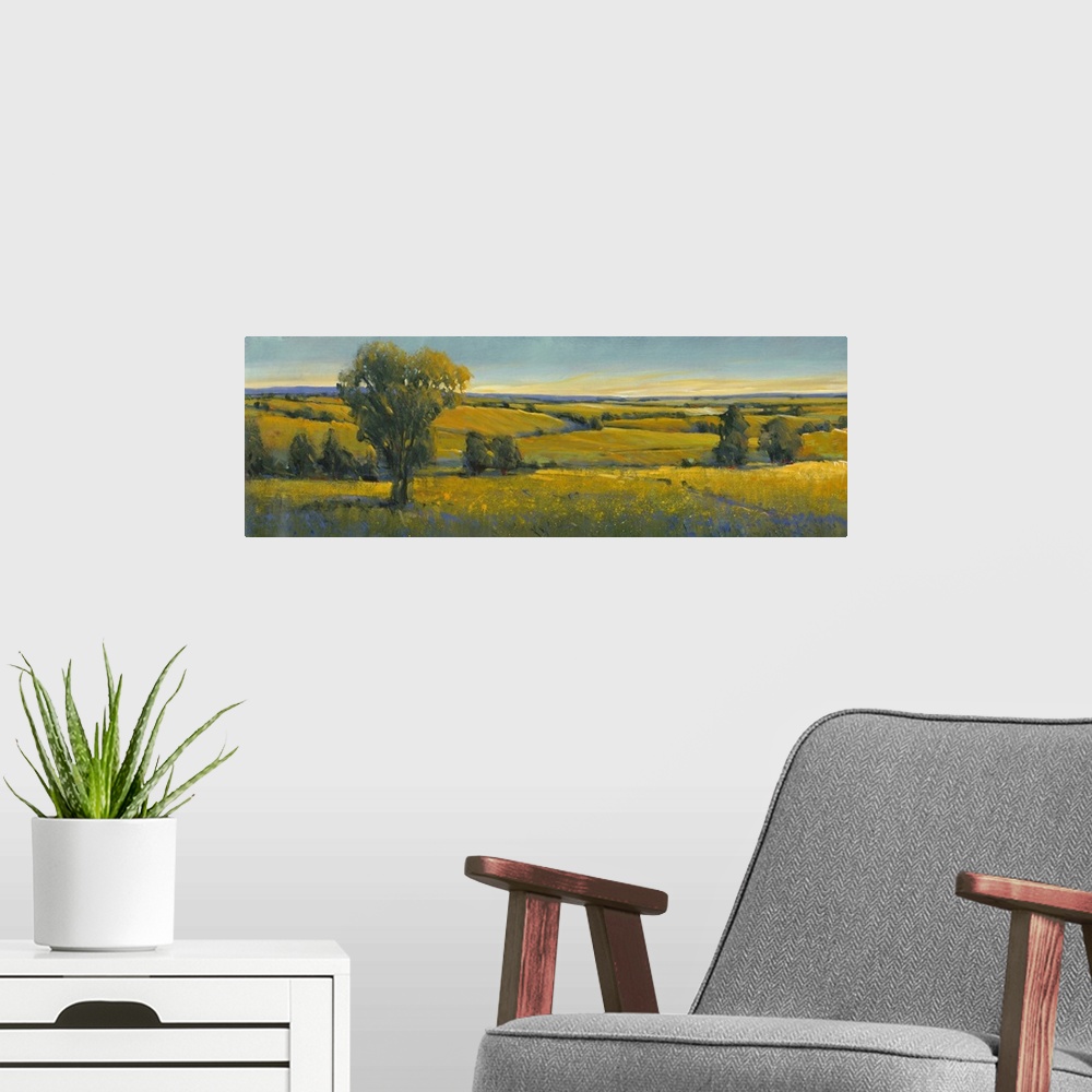A modern room featuring Picturesque Scene I