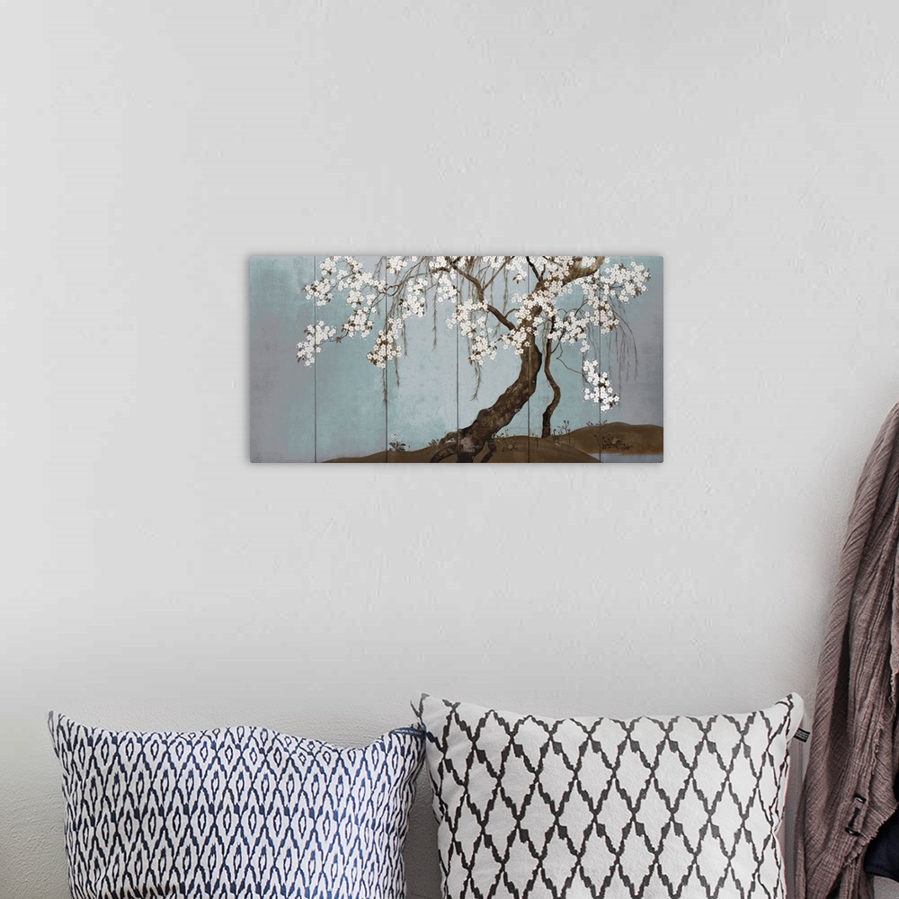 A bohemian room featuring Cherry Blossom Panels 3