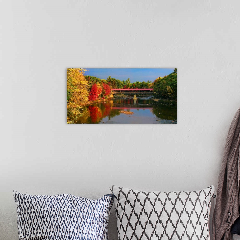 A bohemian room featuring New Hampshire, Conway, New England, White Mountains, The Saco River Bridge