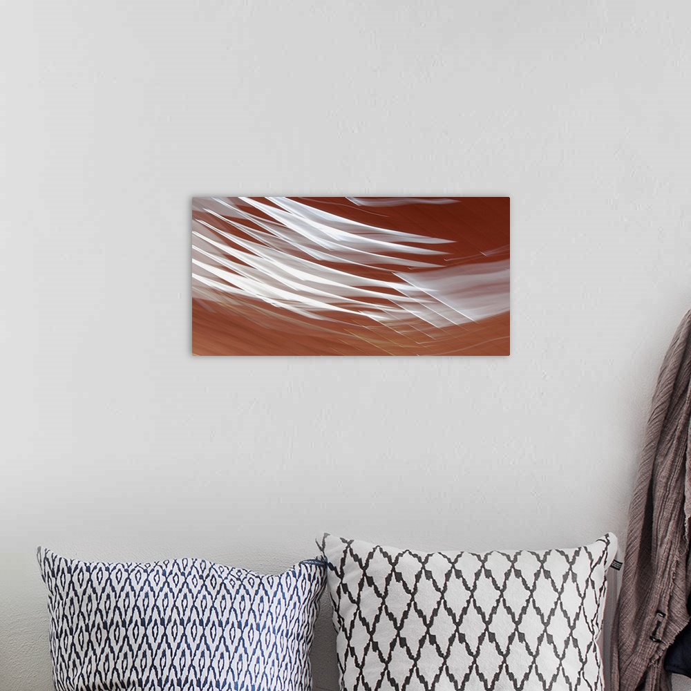 A bohemian room featuring Brown and White Abstract II