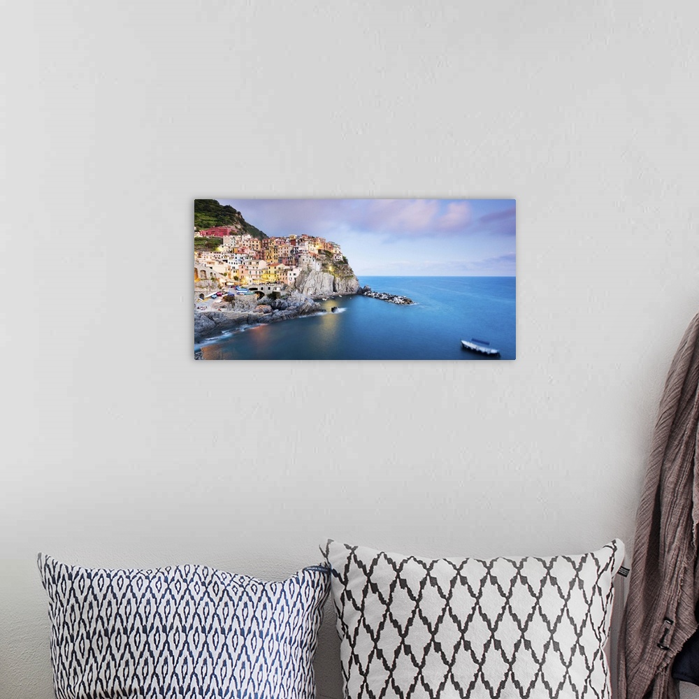 A bohemian room featuring Manarola, Cinque Terre, Liguria, Italy.