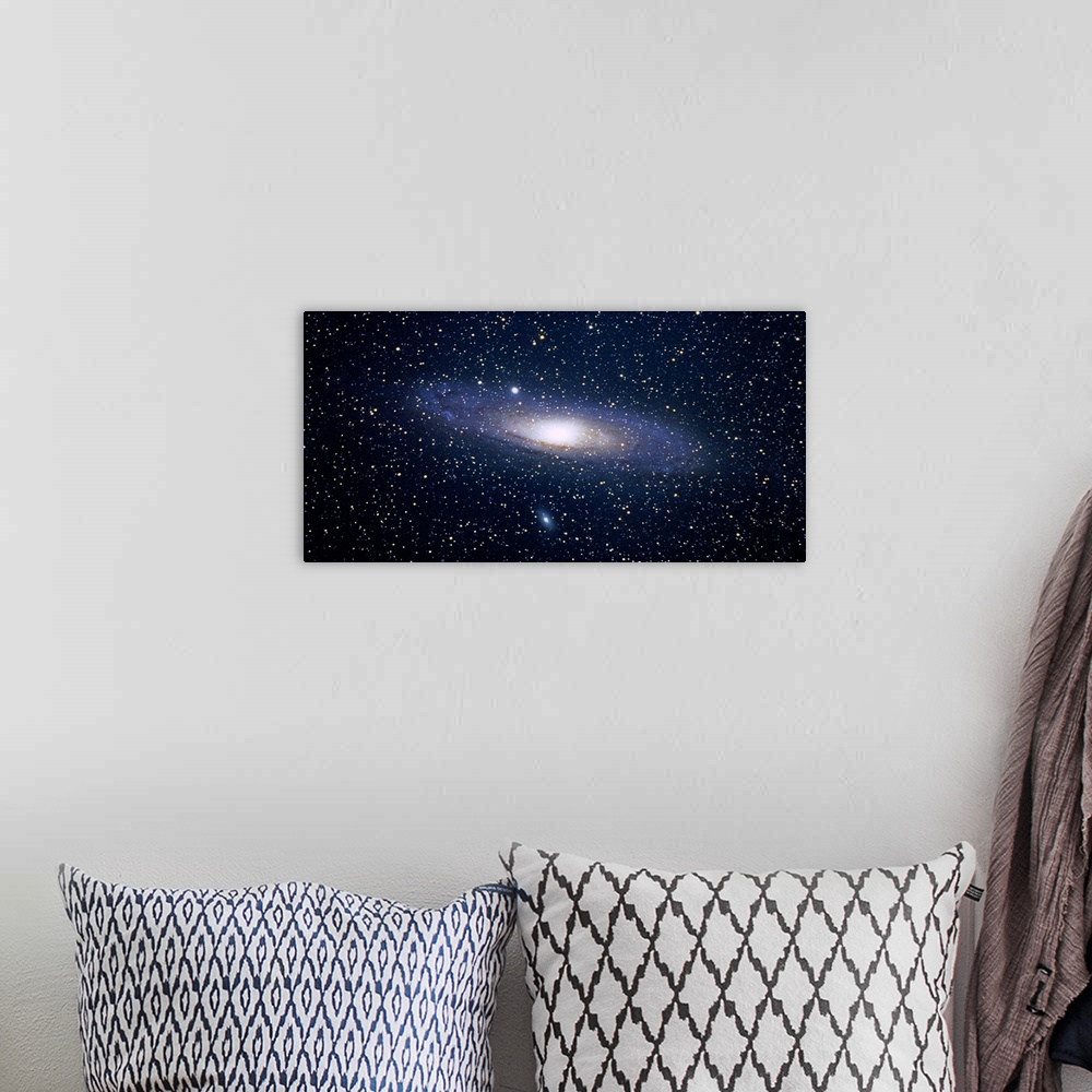 A bohemian room featuring Andromeda Galaxy (Photo Illustration)