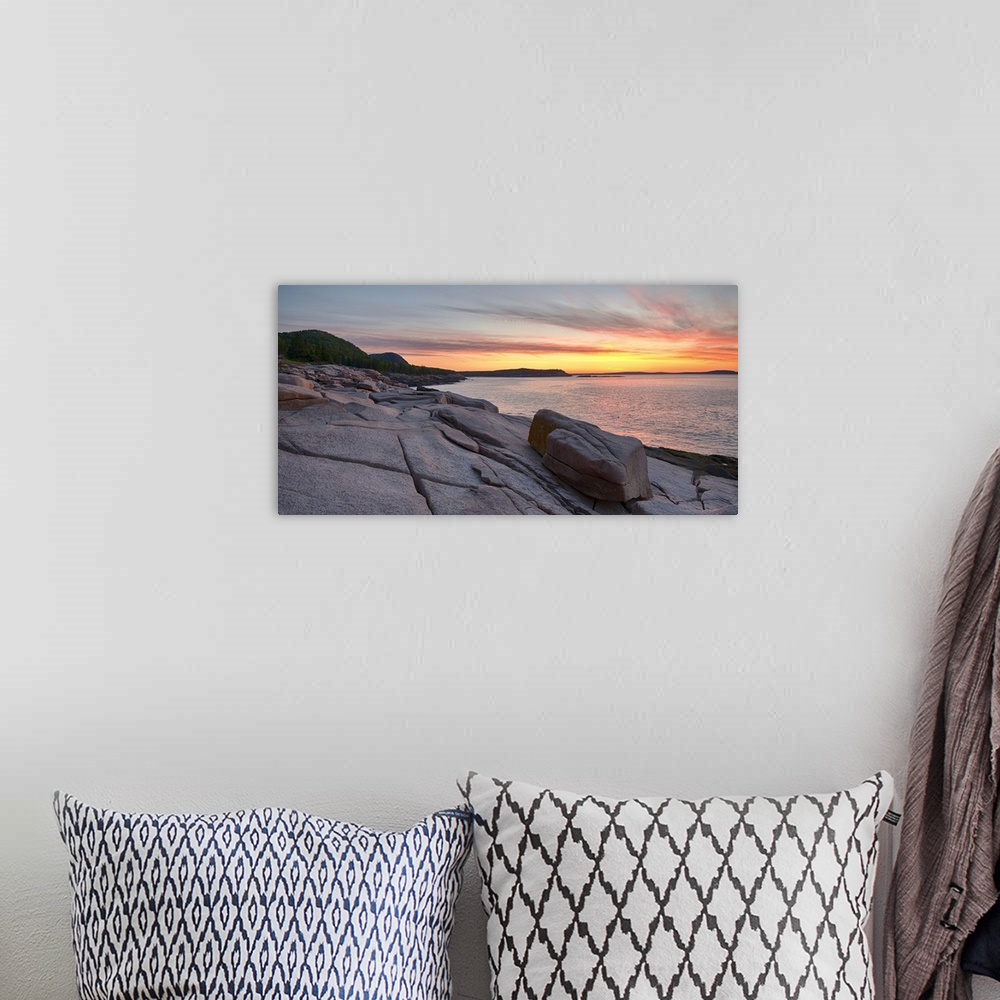 A bohemian room featuring Ocean at sunrise, Acadia National Park, Maine