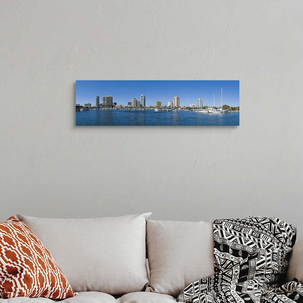 A bohemian room featuring Skyline at the waterfront, St. Petersburg, Pinellas County, Florida