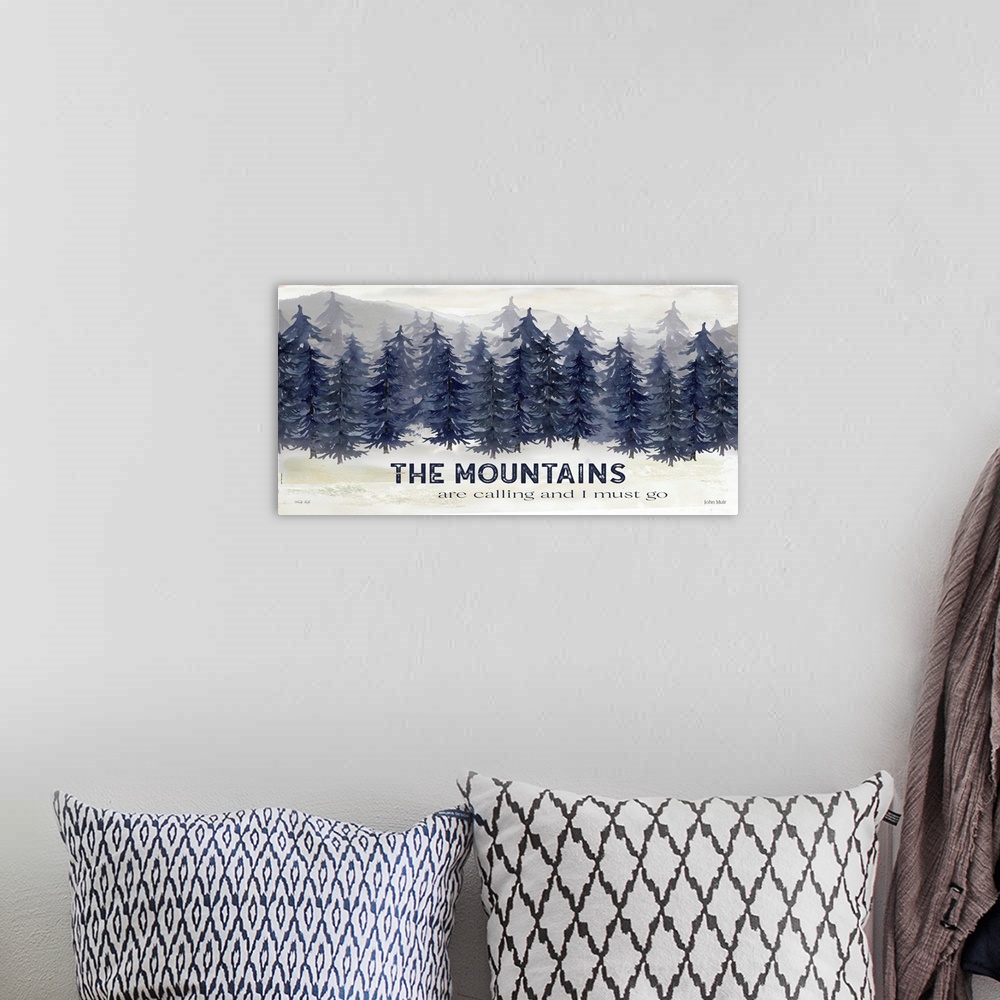 A bohemian room featuring Navy Trees The Mountains
