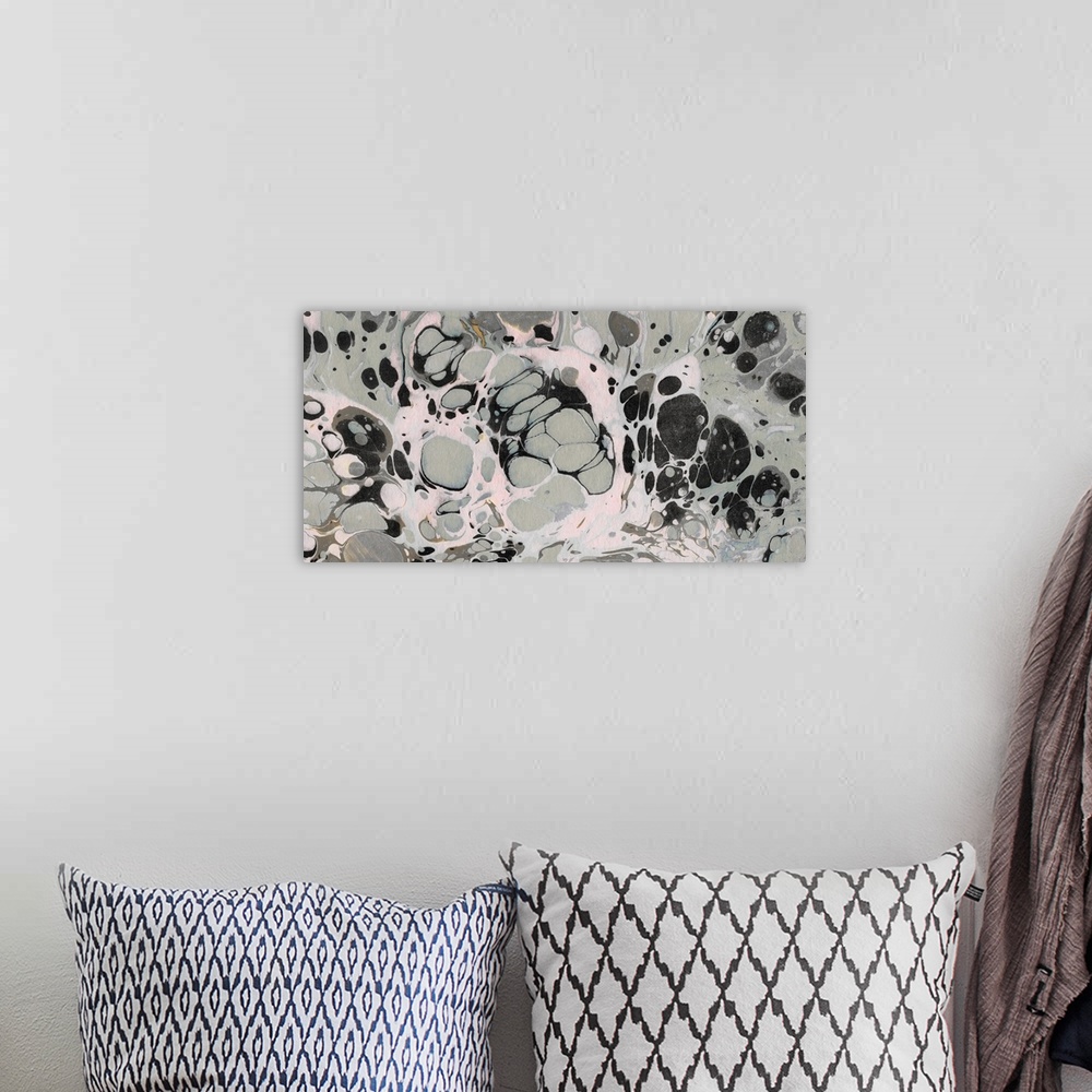 A bohemian room featuring Marbled Abstract II