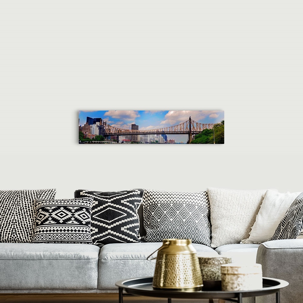 A bohemian room featuring Queensboro Bridge Panoramic View