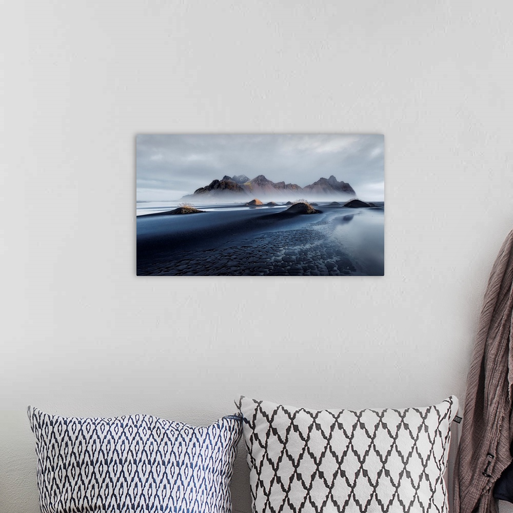 A bohemian room featuring Stokksnes