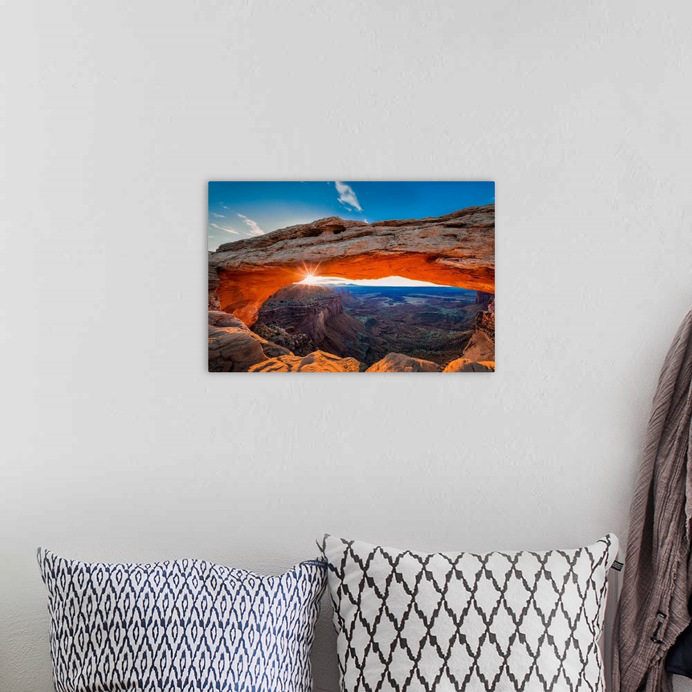 A bohemian room featuring Sunrise At Mesa Arch