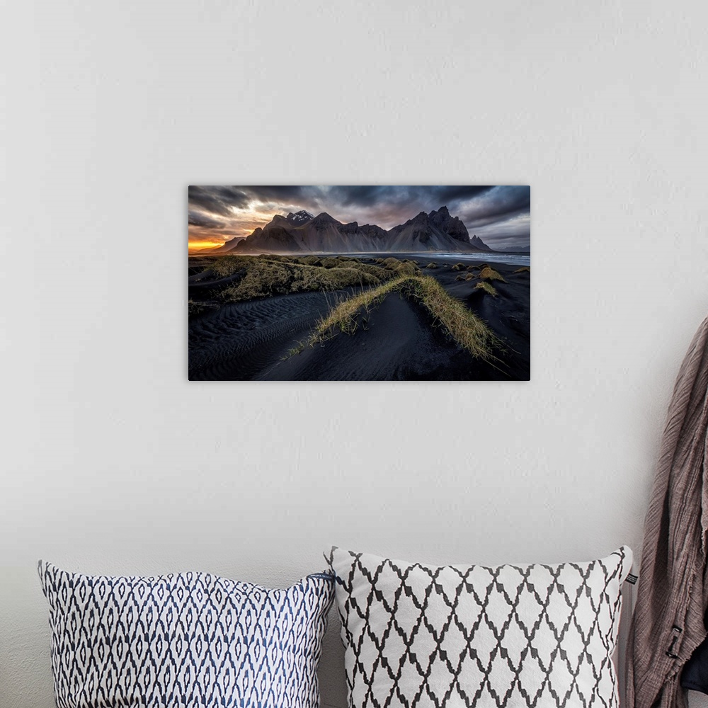 A bohemian room featuring Vestrahorn Sunset