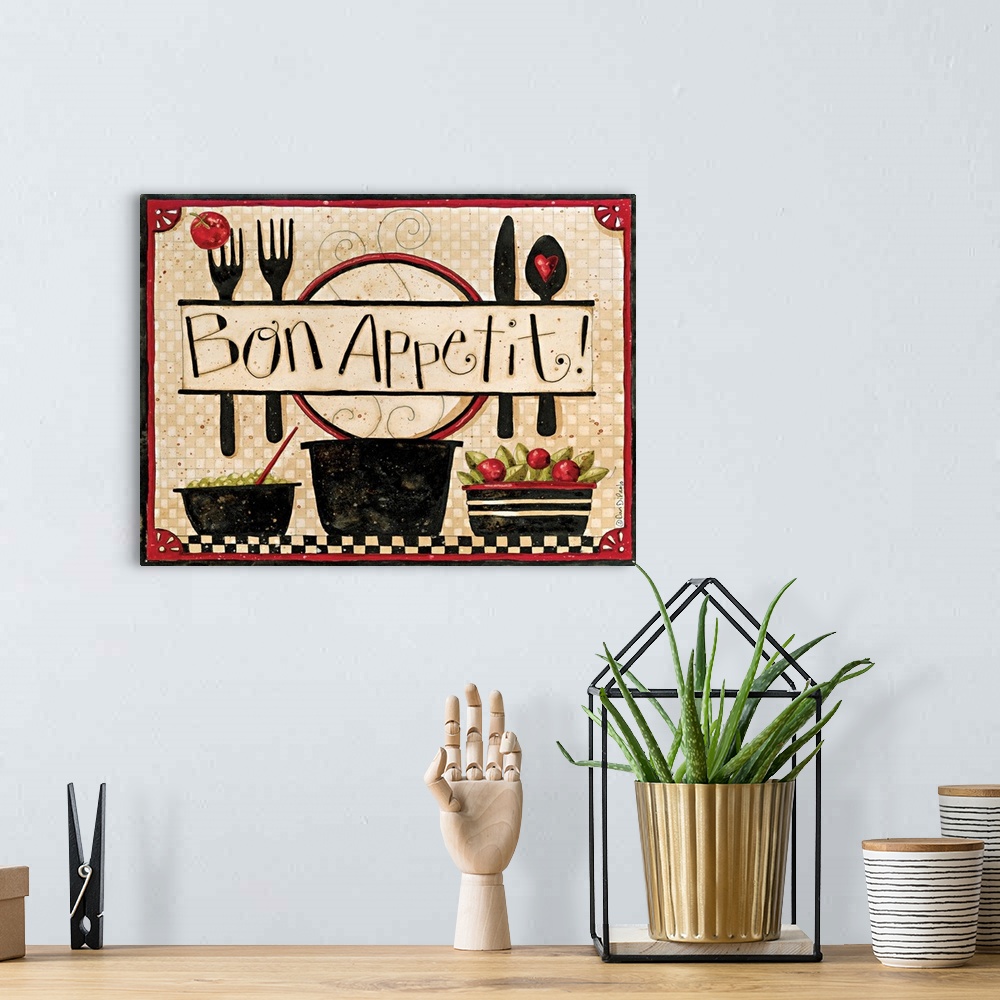 A bohemian room featuring Bon Appetit