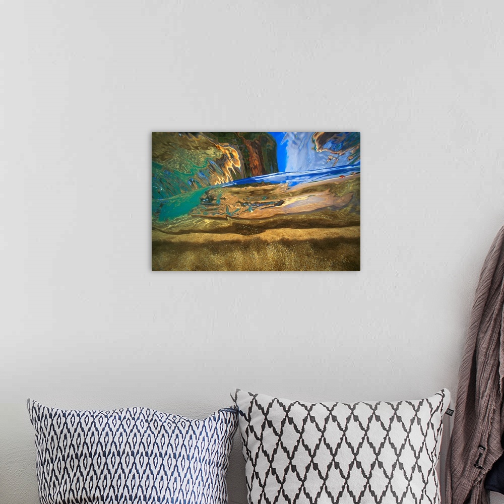 A bohemian room featuring Hawaii, Abstract Underwater View Of Breaking Wave