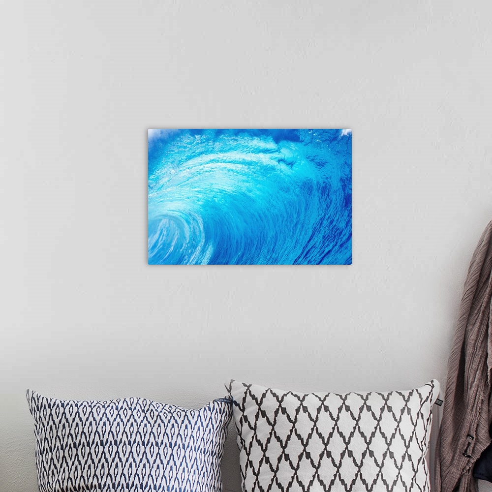 A bohemian room featuring Hawaii, Oahu, North Shore, Curling Wave At World Famous Pipeline