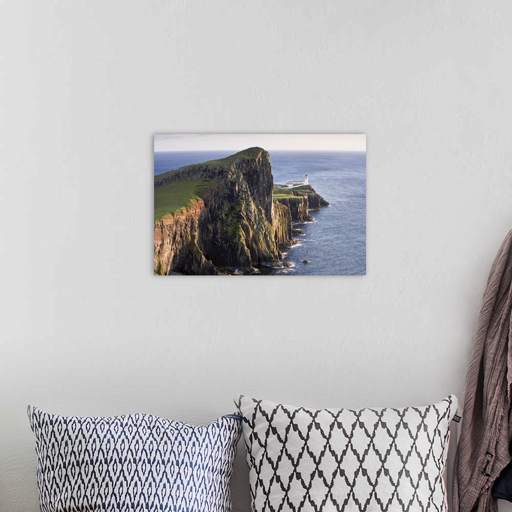 A bohemian room featuring Overview of Basalt Sea Cliffs, Neist Point, Isle of Skye, Scotland