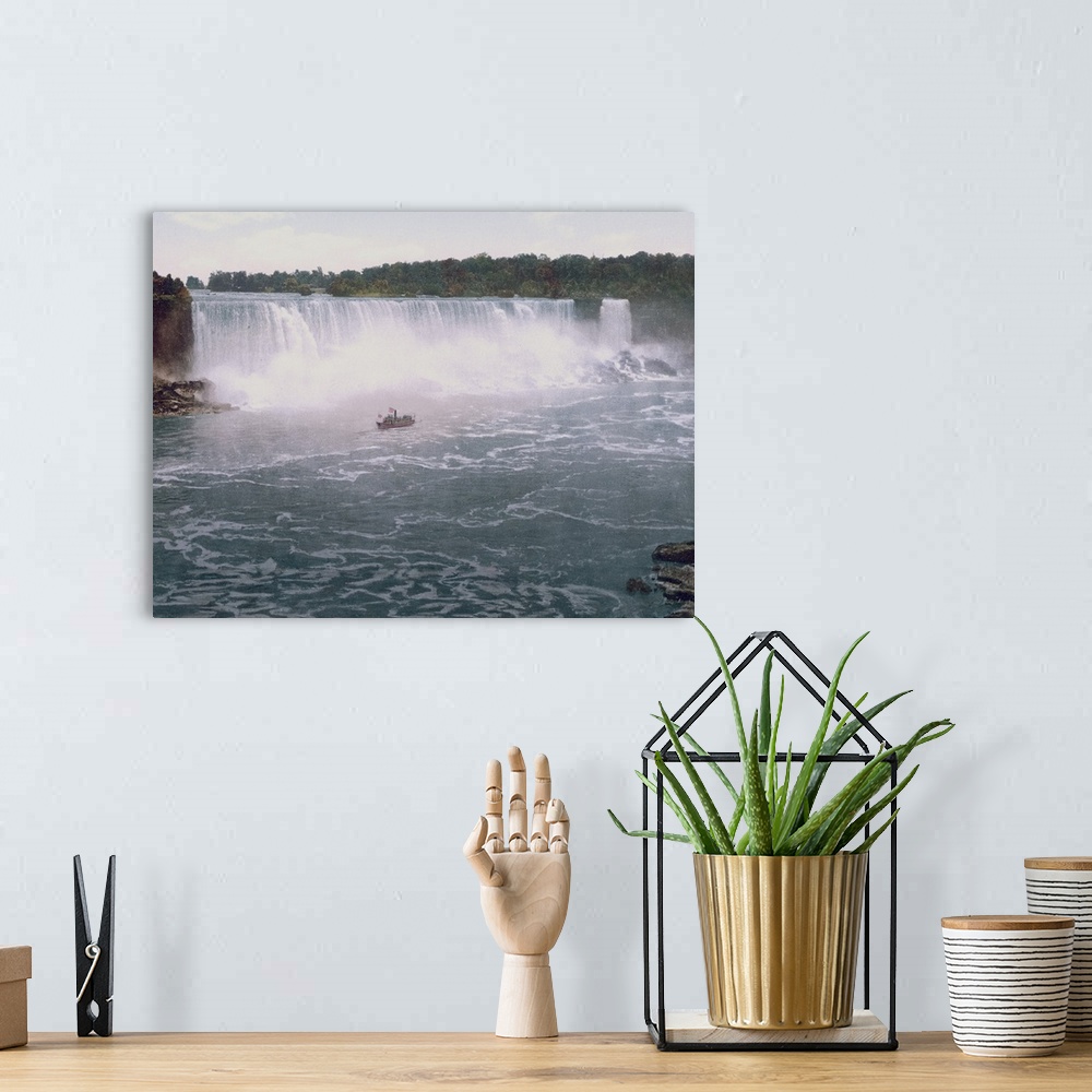 A bohemian room featuring Niagara. American Falls from Canadian Shore