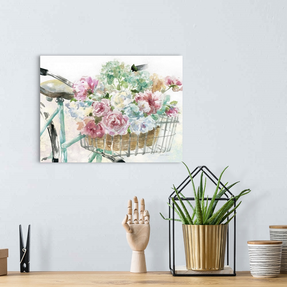 A bohemian room featuring Flower Market Bicycle
