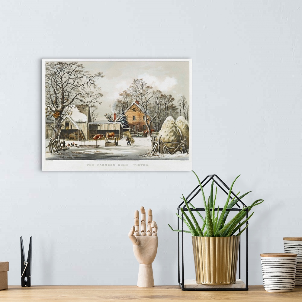 The Farmer's Home - Winter Wall Art, Canvas Prints, Framed Prints, Wall ...