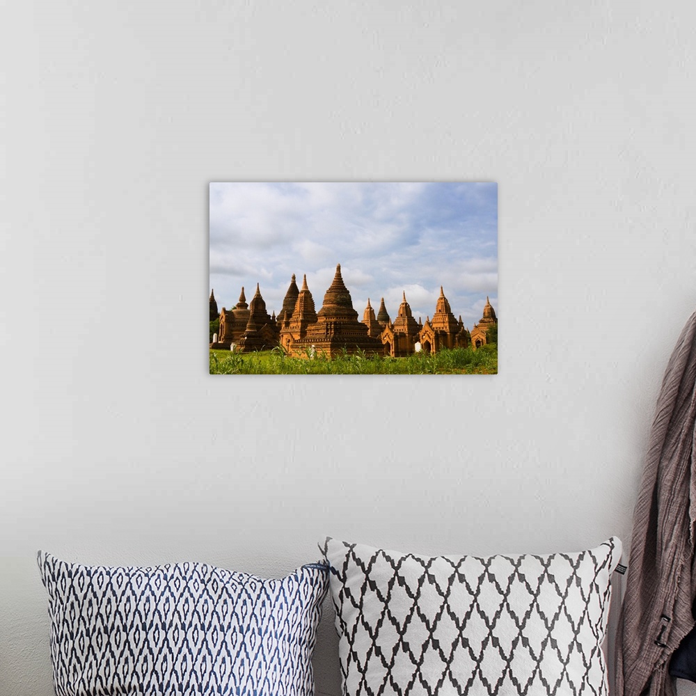 A bohemian room featuring Ancient temple and pagoda at sunrise , Bagan, Mandalay Region, Myanmar