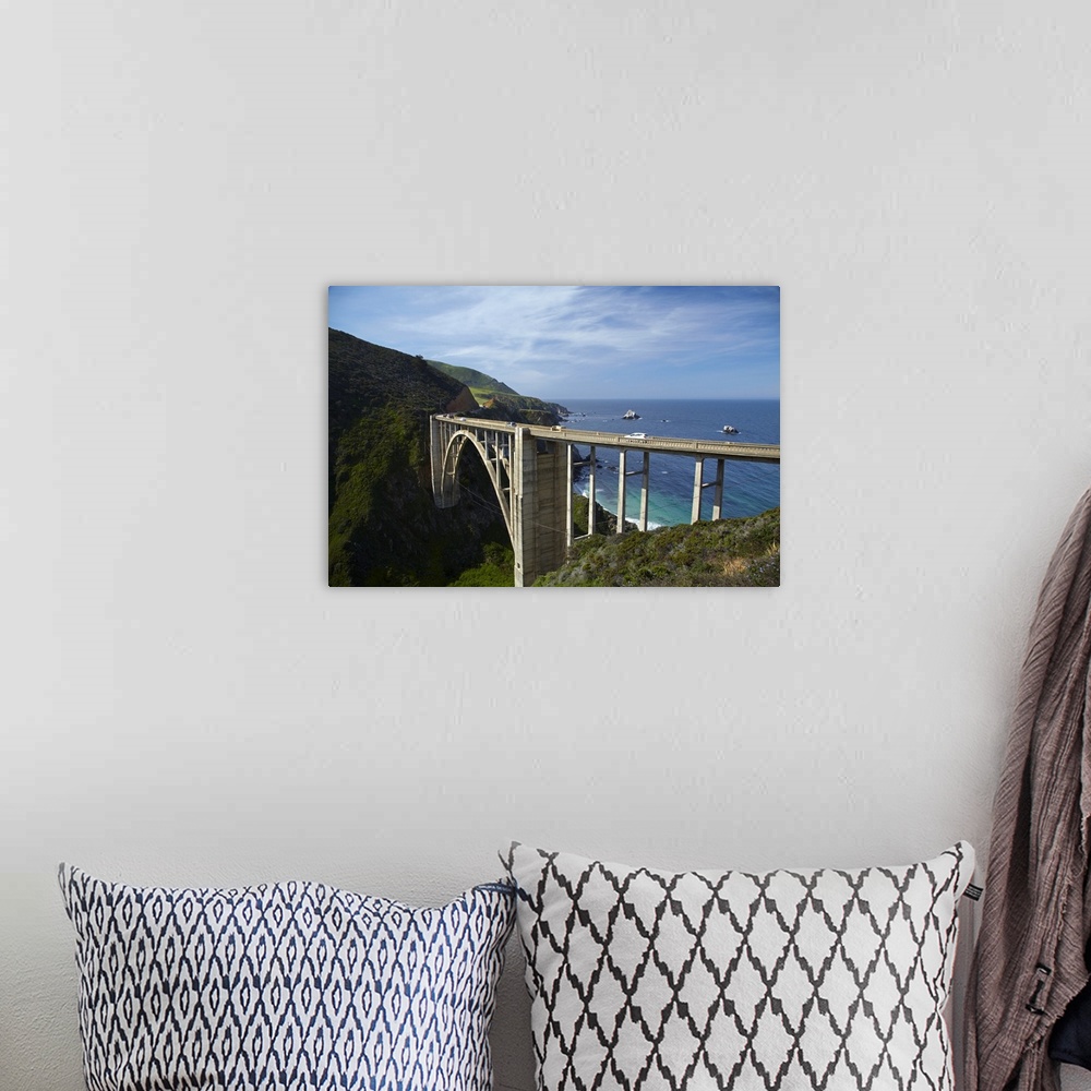 A bohemian room featuring Bixby Creek Bridge, Pacific Coast Highway, Big Sur, Central Coast, California, USA