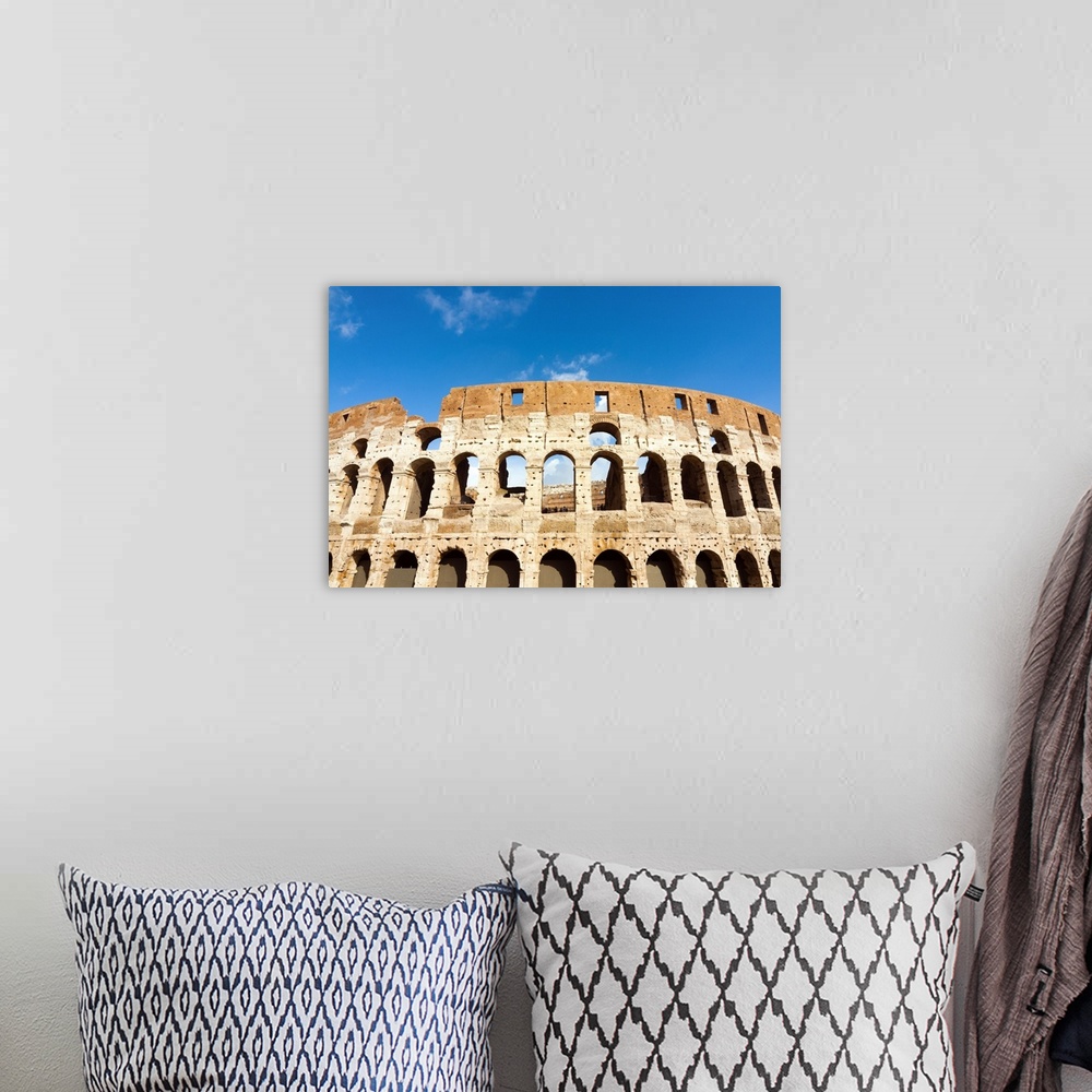 A bohemian room featuring Colosseum or Flavian Amphitheatre, Rome, Unesco World Heritage Site, Latium, Italy, Europe.