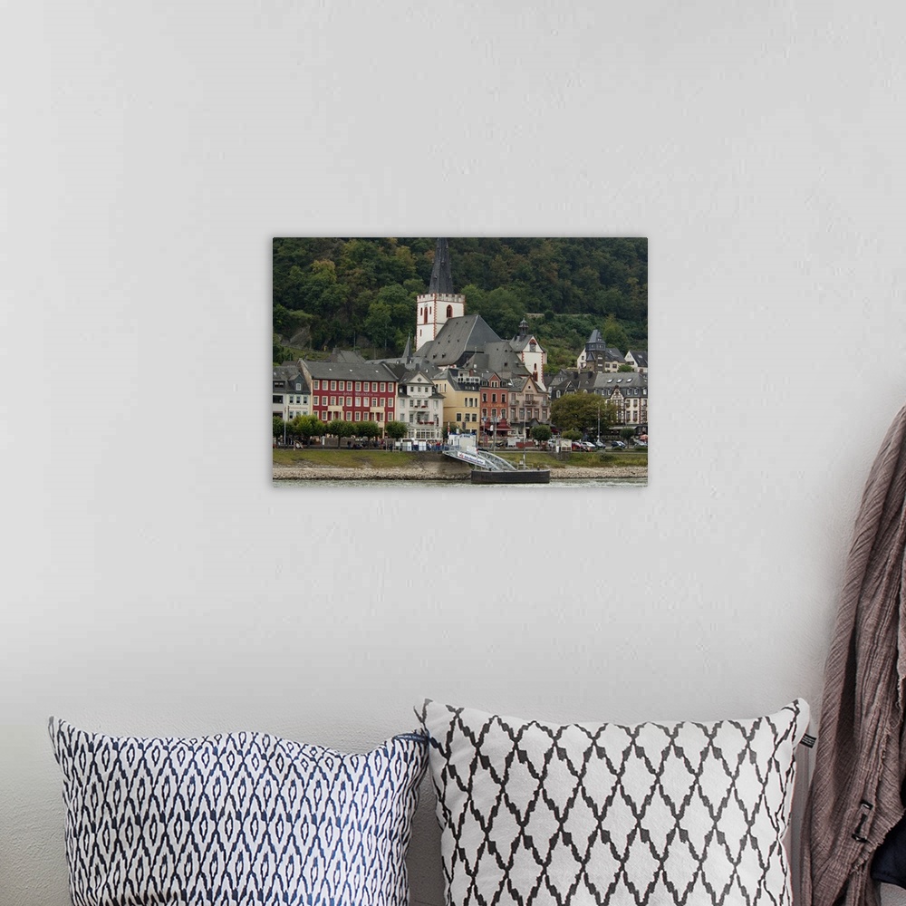A bohemian room featuring Germany, Rhine River, View along the Rhine River between Mainz and Koblenz