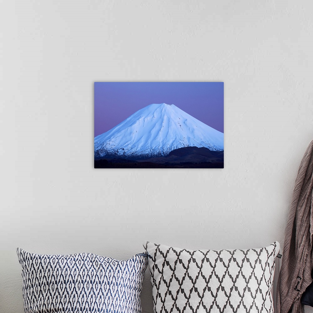 A bohemian room featuring Mt Ngauruhoe at dawn, Tongariro National Park, Central Plateau, North Island, New Zealand