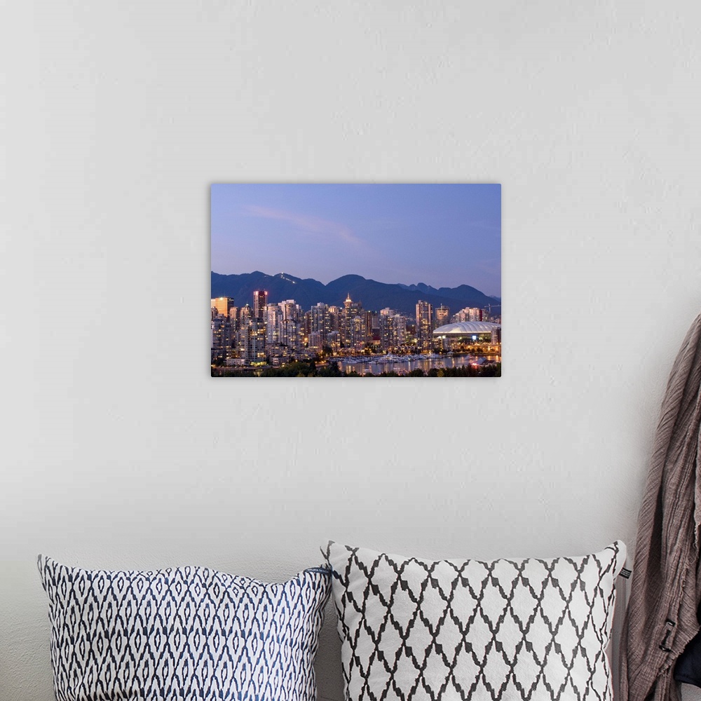 A bohemian room featuring Skyline of Vancouver, BC, Canada.