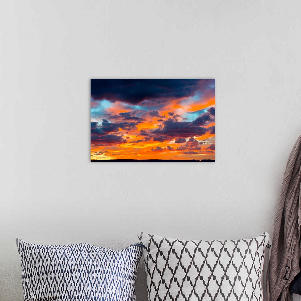 A bohemian room featuring North America, USA, Arizona, Sunset over Page.