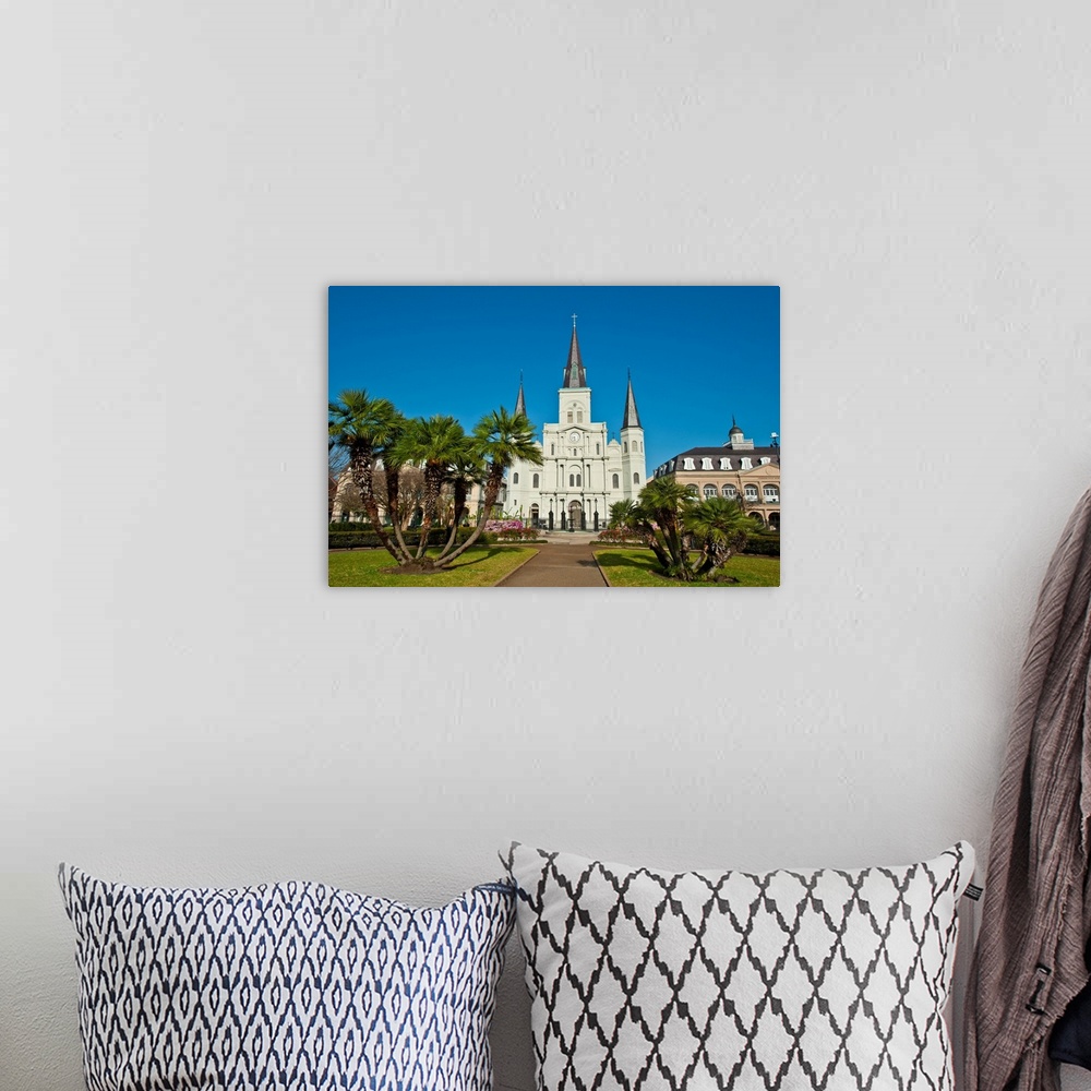 A bohemian room featuring North America, USA, Louisiana, New Orleans, French Quarter, Jackson Square, Saint Louis Cathedral