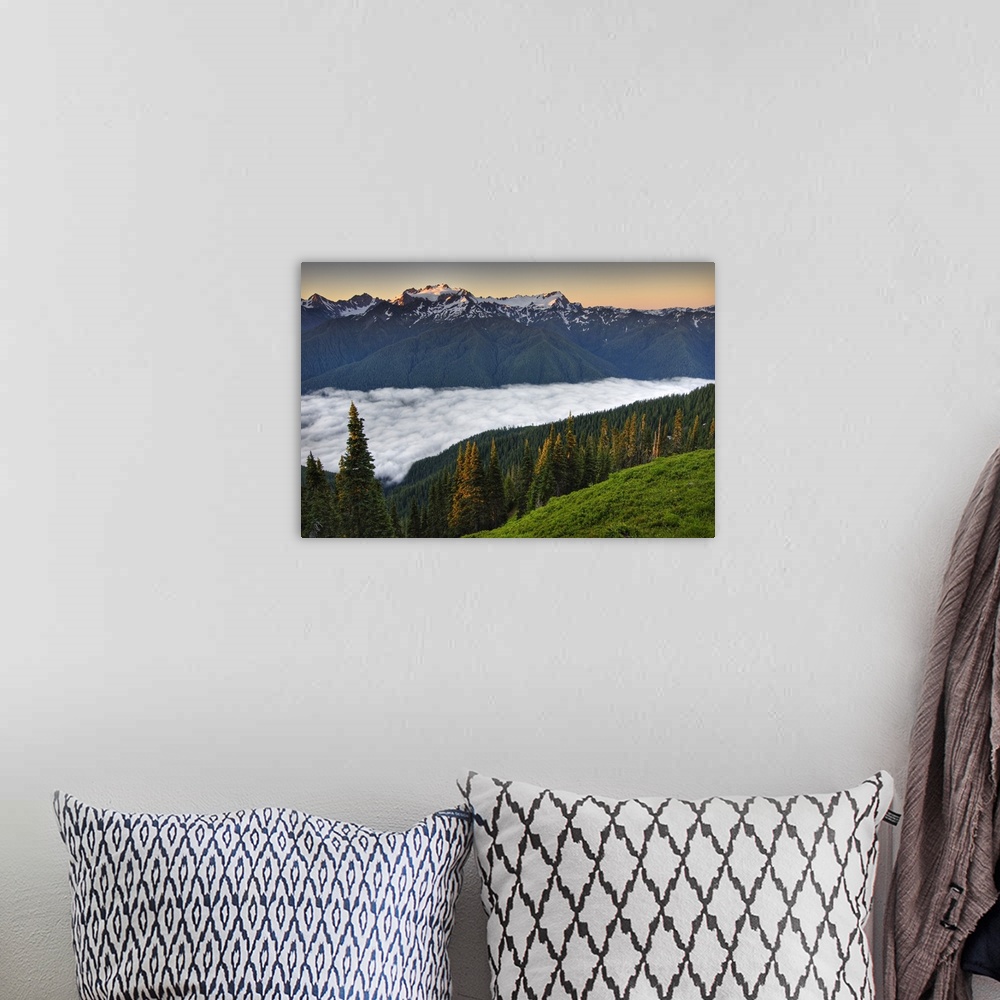 A bohemian room featuring USA, Washington, Olympic National Park.  View of Mt. Olympus from the High Divide.