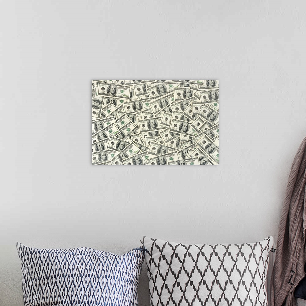 A bohemian room featuring Money