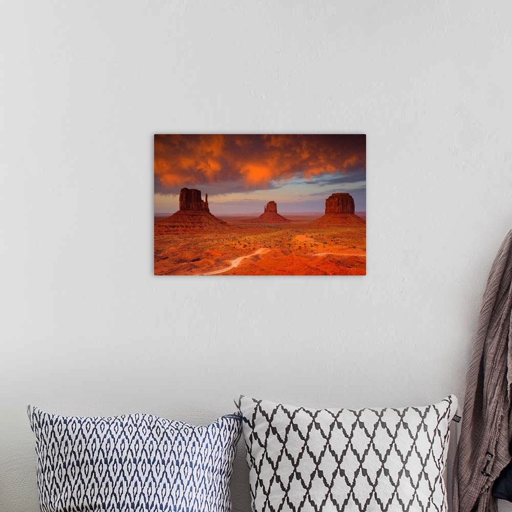 A bohemian room featuring Arizona, Monument Valley, Monument Valley Tribal Park, Sunset on the Buttes