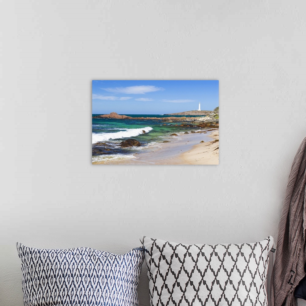 A bohemian room featuring Australia, Western Australia, Cape Leeuwin Lighthouse, tip  where Southern and Indian Ocean meet.