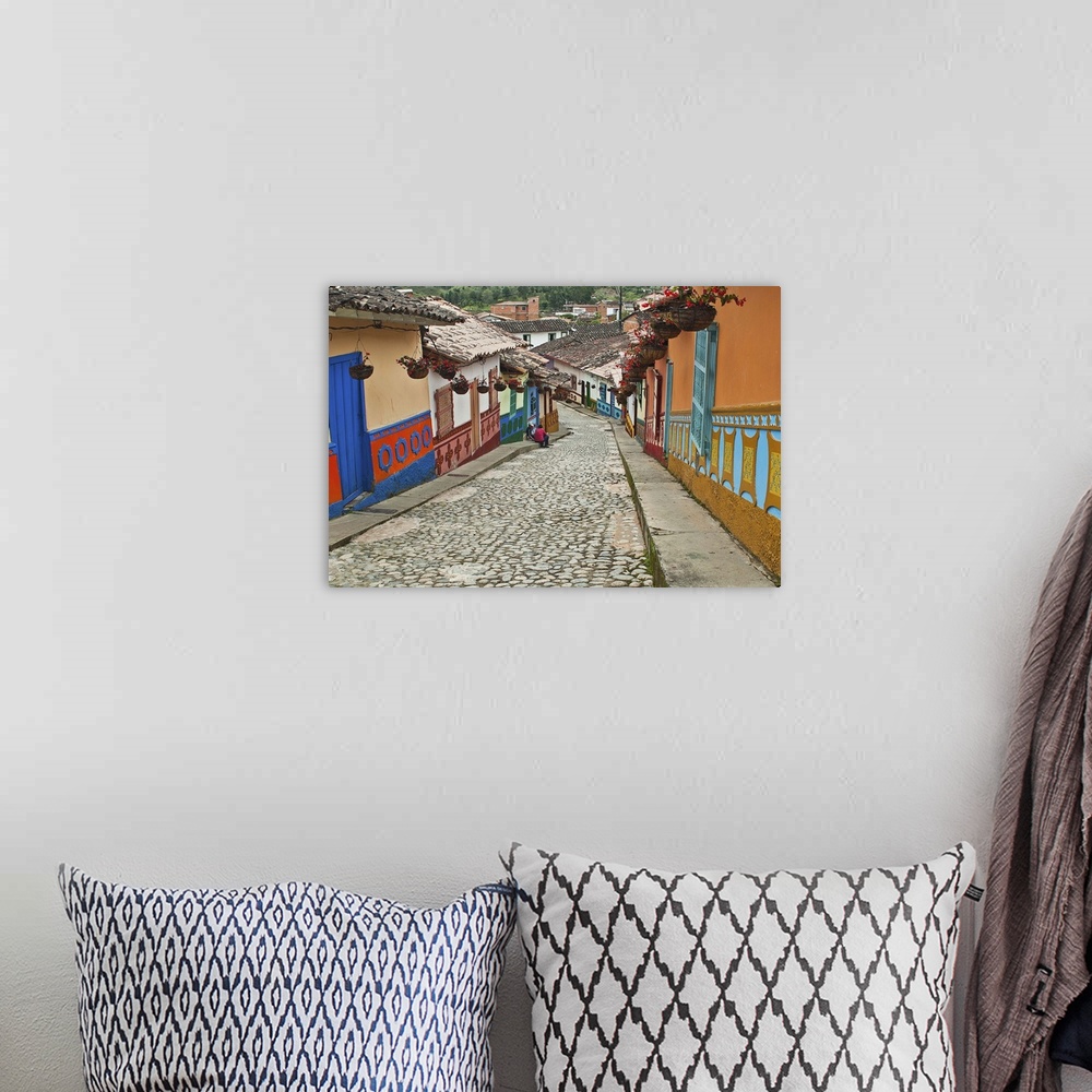 A bohemian room featuring Colombia, Antioquia, colorful street at Guatape town