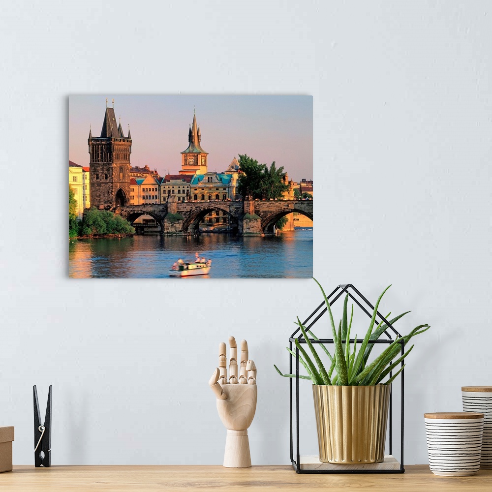 A bohemian room featuring Czech Republic, Prague, Charles Bridge and Tower