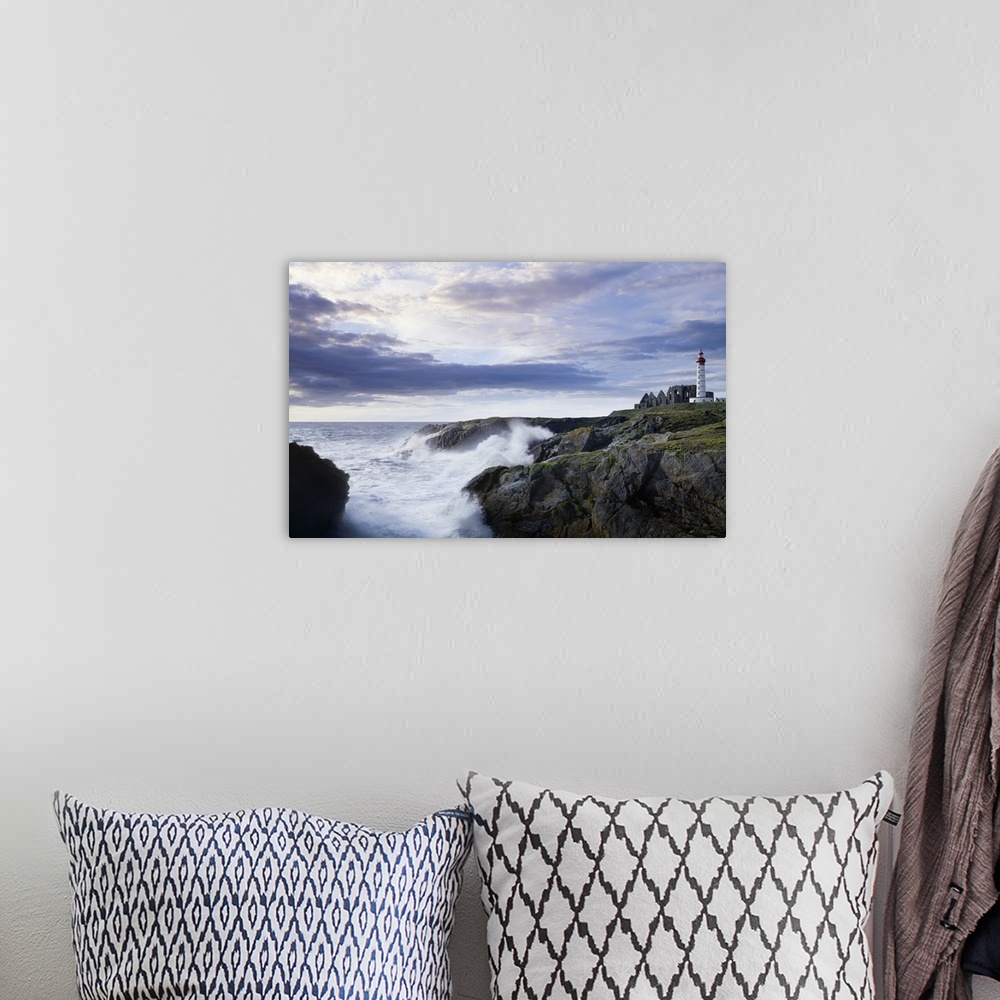 A bohemian room featuring France, Brittany, Atlantic ocean, Finistere, Pointe Saint-Mathieu, lighthouse
