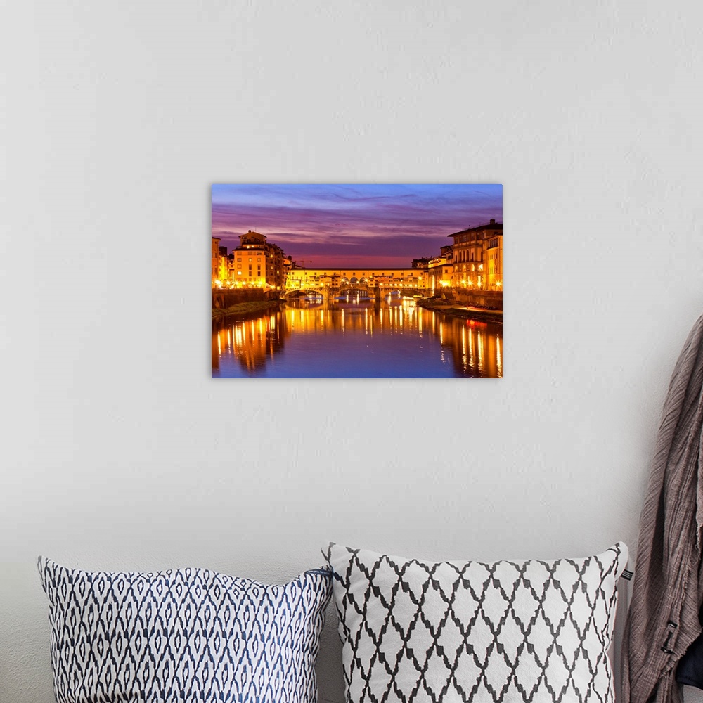 A bohemian room featuring Italy, Florence, Ponte Vecchio